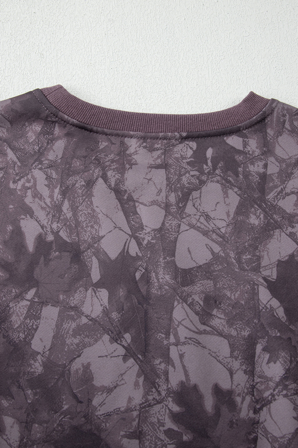 Brown Abstract Woodland Camo Print Baggy Pullover Drawstring Shorts Set