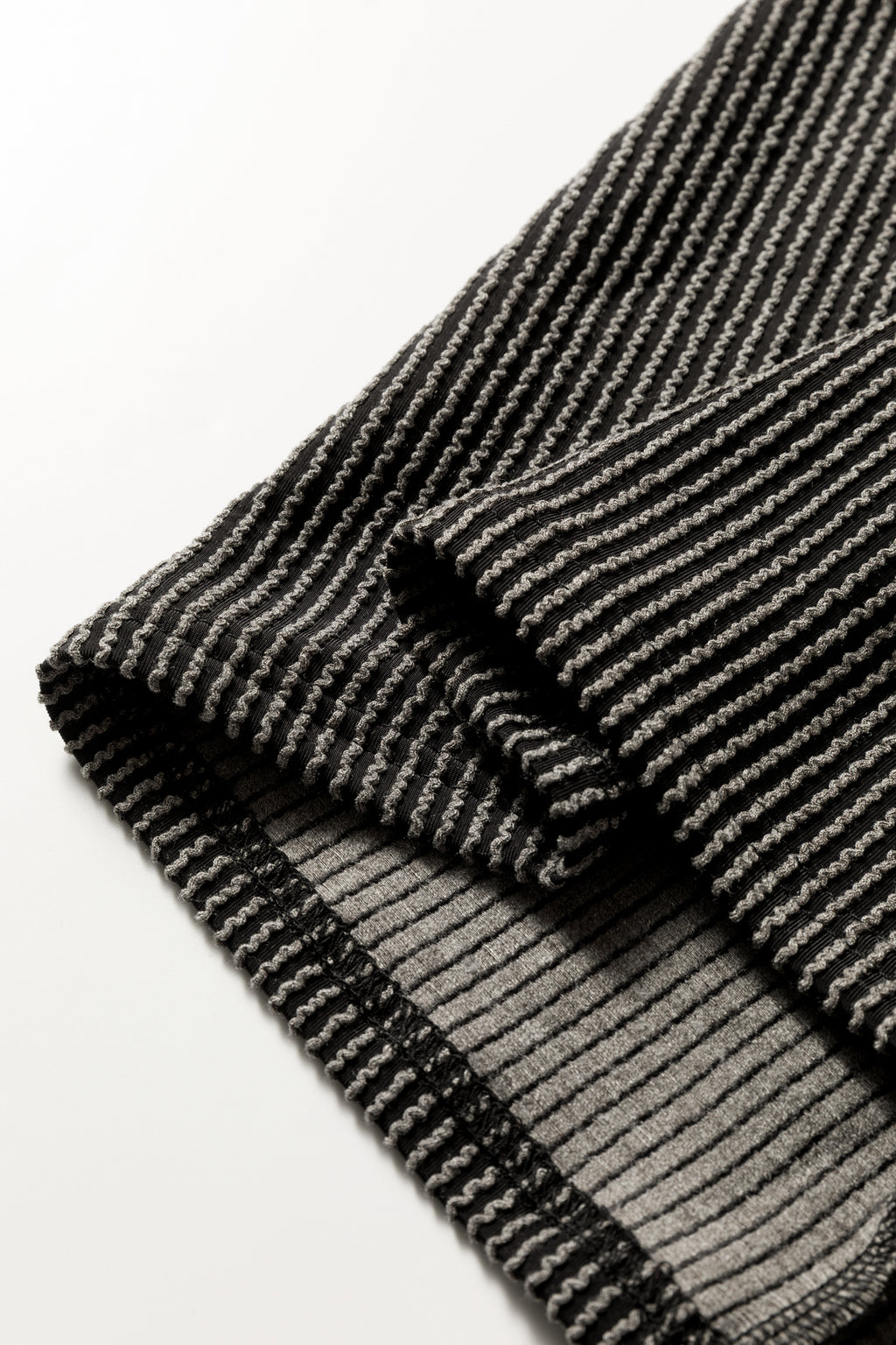 Carbon Grey Twisted Ribbed Dolman Long Sleeve Top