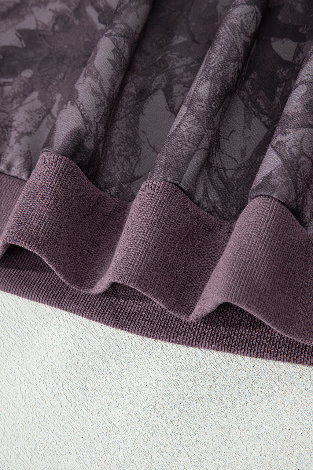 Brown Abstract Woodland Camo Print Baggy Pullover Drawstring Shorts Set