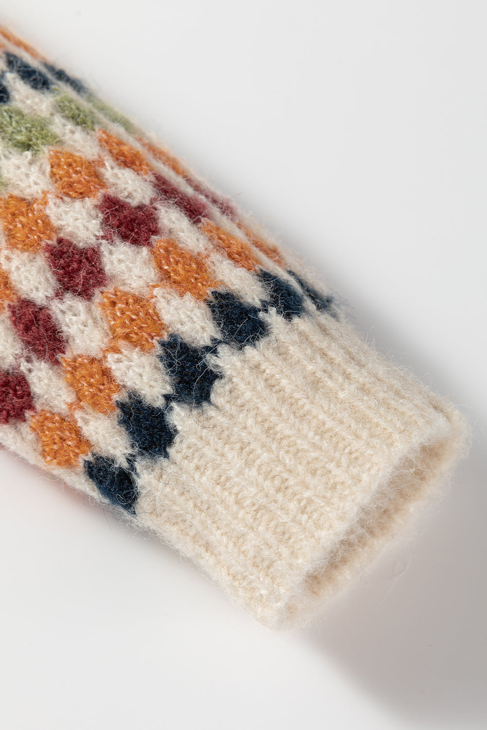 Multicolour Dotty Pattern Knit Button Front V Neck Sweater Cardigan