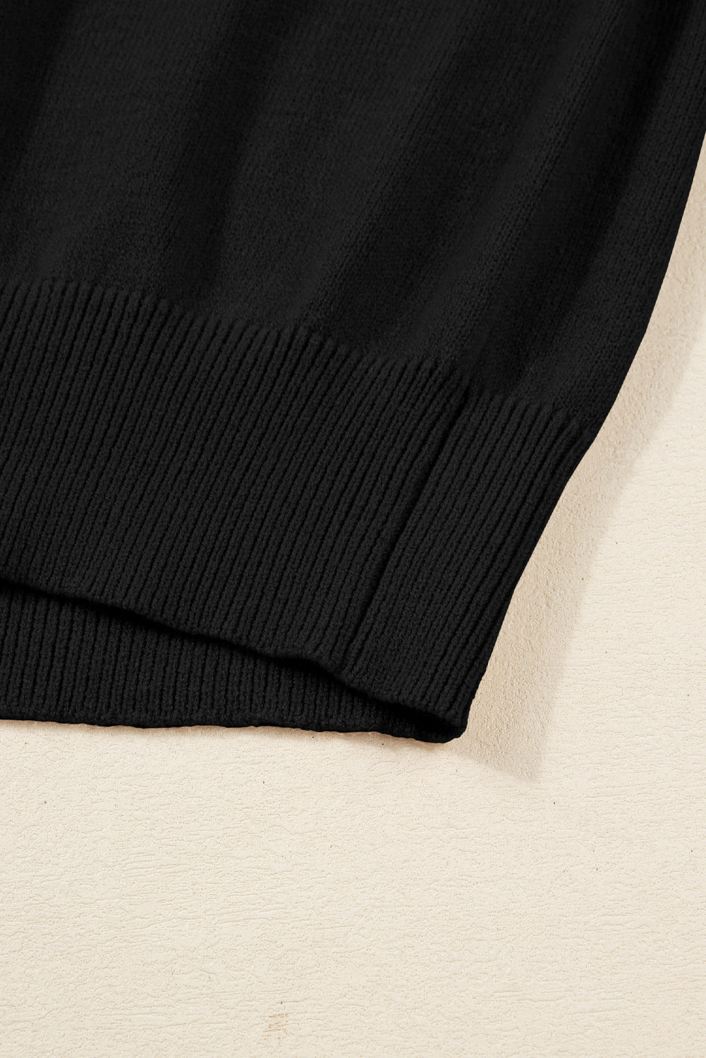 Black High Neck Puff Sleeve Sweater Pleated Mini Skirt 2pcs Knitted Outfit